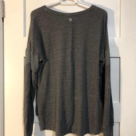 Gray sport sweater with mesh on the arms - Picture 3 of 4